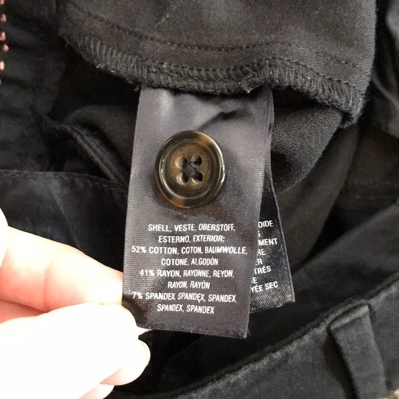 Anthropologie The Essential SLIM Black Pants Crop - Picture 6 of 7